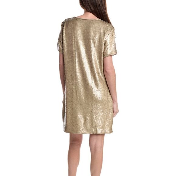 Kenneth Cole Sequin Shirt Dress Women's Party Dress Bronze S Small BRAND NEW NWT - Picture 2 of 8
